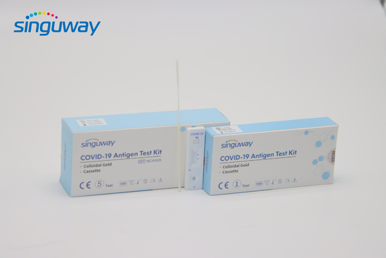 Rapid จมูก Antigen Test ชุด Colloidal Gold ความแม่นยำสูงใช้ในบ้าน