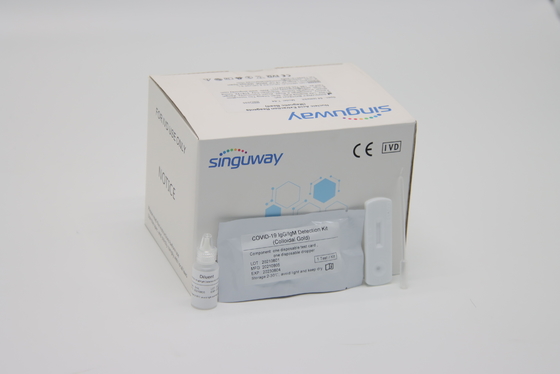 ชุดทดสอบแอนติบอดีอย่างรวดเร็วแบบใช้แล้วทิ้งที่มีความไวสูง ISO13485