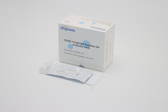 Colloidal Gold Method 1 ขั้นตอน Rapid Antibody Test ชุด Cassette