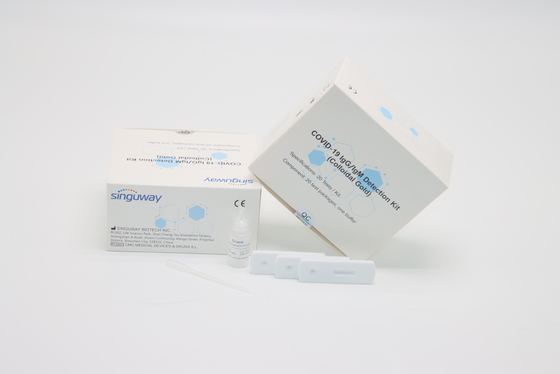 96.7% Sensitivity Antibody เร็ว การตรวจจับ ชุด Colloidal Gold Rapid Test ชุด