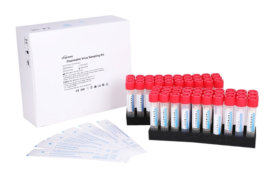 ชุดเก็บตัวอย่างน้ำลาย 7ml การขนส่งไวรัส Medium จมูก Oral ไม้กวาด Culture Tube