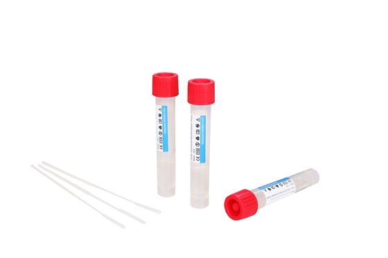 Virus VTM ชุดเก็บตัวอย่างแบบใช้แล้วทิ้ง Nylon Tip ไม้กวาด Transport Tube