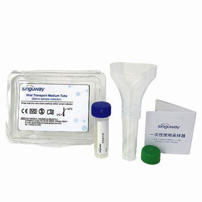 Class I Saliva Collector ชุดเก็บตัวอย่างไวรัสแบบใช้แล้วทิ้ง ISO13485 พร้อมช่องทาง 10ml