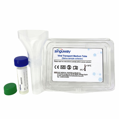ชุดเก็บตัวอย่างไวรัสแบบใช้แล้วทิ้งขนาด 5/10 มล. DNA RNA Saliva Collection ชุด สำหรับการวินิจฉัย