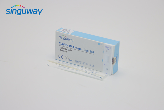 ชุดทดสอบตัวเองอย่างรวดเร็วด้วยพลาสติก Rapid Antigen ชุดวินิจฉัย Cassette Colloidal Gold
